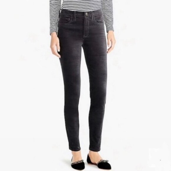 J.Jill Gray Velvet Velour Stretchy pants plus Size 20  Pockets winter holiday - Picture 1 of 11